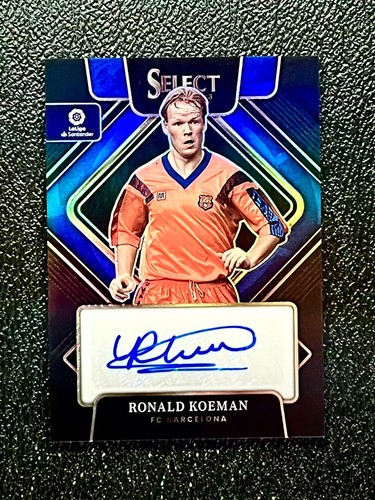 RONALD KOEMAN 1/1 AUTO BLACK PRIZM PANINI SELECT LA LIGA 2022-23 BARCELONA