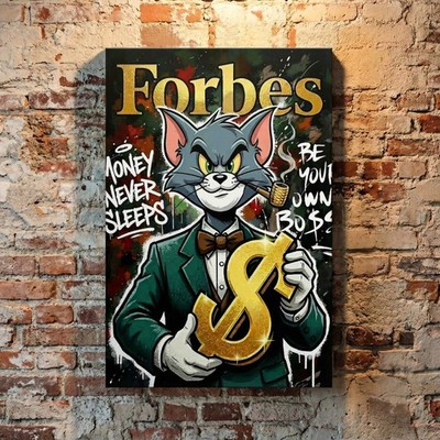 Tom Wandbild Forbes Business Deko Acrylglas, Leinwand oder Poster. Pop Art Bild