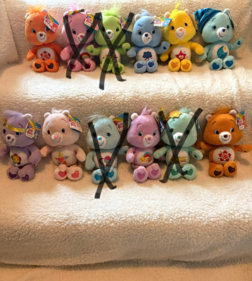 Lot of 8 Care Bears Plush 8inch from 2007