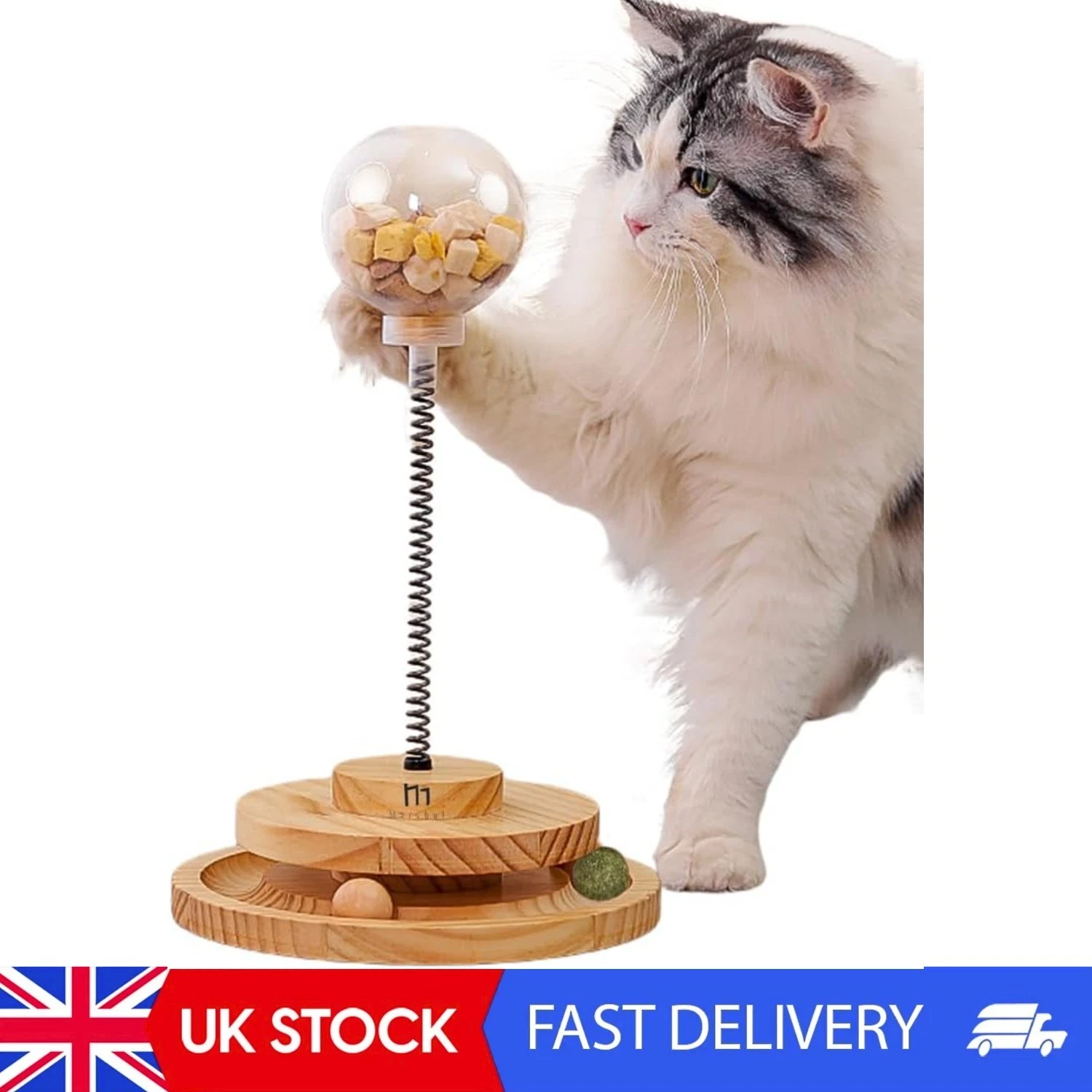 Interactive Double 2-Layer Circle Ball Track Toy For Indoor Cats With Spring
Opens in a new window o