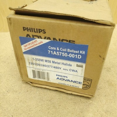 PHILIPS Advance 71A5750-001D Core & Coil Ballast Kit 1-250W M58 Metal Halide NEW