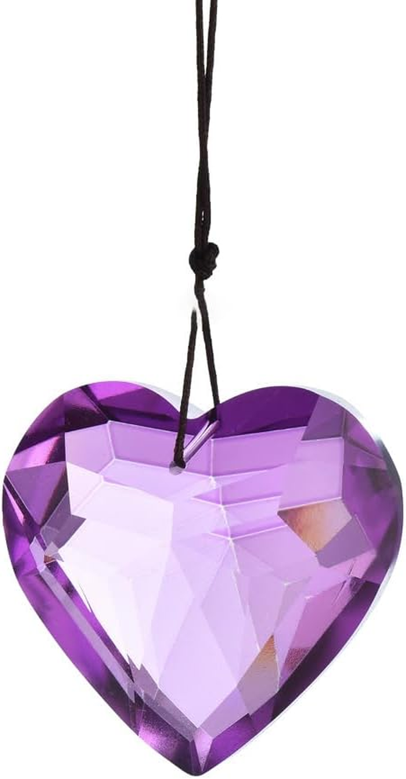 Heart Crystal Sun Catcher, Glass Window Hanging Ornament,Crystal Prism Suncatch