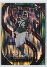 2024 Select Premier Level Green & Yellow Shock Prizm Olumuyiwa Fashanu #192 1lm5