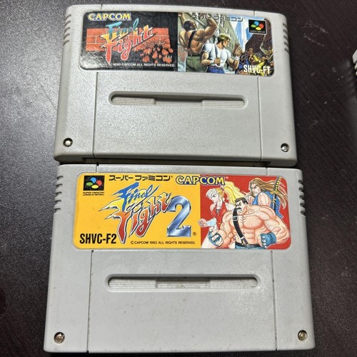 Free shipping!! "Final Fight" and "Final Fight 2" set!! Super famicom SFC