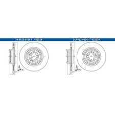 2x ATE 345mm BREMSSCHEIBEN HINTEN passend für MERCEDES GLE GLS | 24.0122-0324.1 2x ATE 345mm BREMSSCHEIBEN HINTEN passend für MERCEDES GLE GLS | 24.0122-0324.1