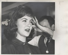 Shelley Fabares haircut hairdresser Stamped Original 8x10 Photo 1961 Rare