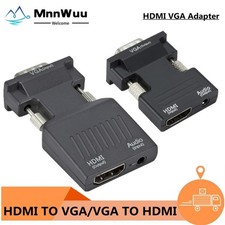 VGA To HDMI Adapter Full HD 1080P Audio Video Converter Laptop PC To TV HDTV AV
