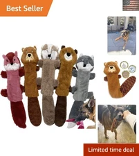 Active Play 5 Pack Squeaky Dog Toys - No Stuffing, Crinkle Fun Included