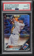 2016 Topps Chrome Prism Refractor Michael Conforto #52 PSA 10 GEM MT 11ff