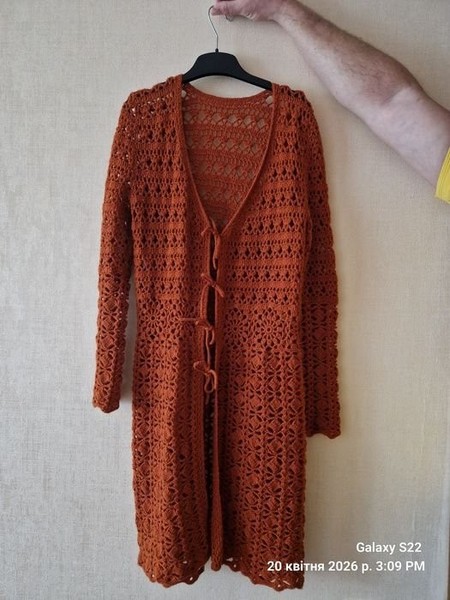 Women Handcrafted Sweater Orange 36