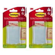 2 x Command Jumbo Universal Sticky Nail Picture Hanger 1 Hook 4 Large Strips 5.00 per strip