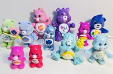 Care Bears Figure Mixed Mini Figures Lot Vintage Modern - 1 Flocked 10 Items