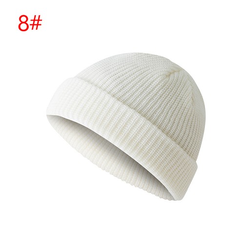 Men Women Mini Fisherman Beanie Winter Spring Hat Soft Knitted Cap HOT - Picture 9 of 25