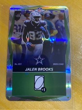 Jalen Brooks 2025 UNO Elite Core Edition - Green Foil #023 Dallas Cowboys