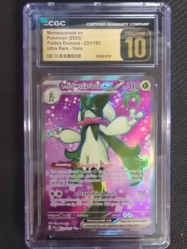 Meowscarada ex graded CGC 10 for sale on eBay