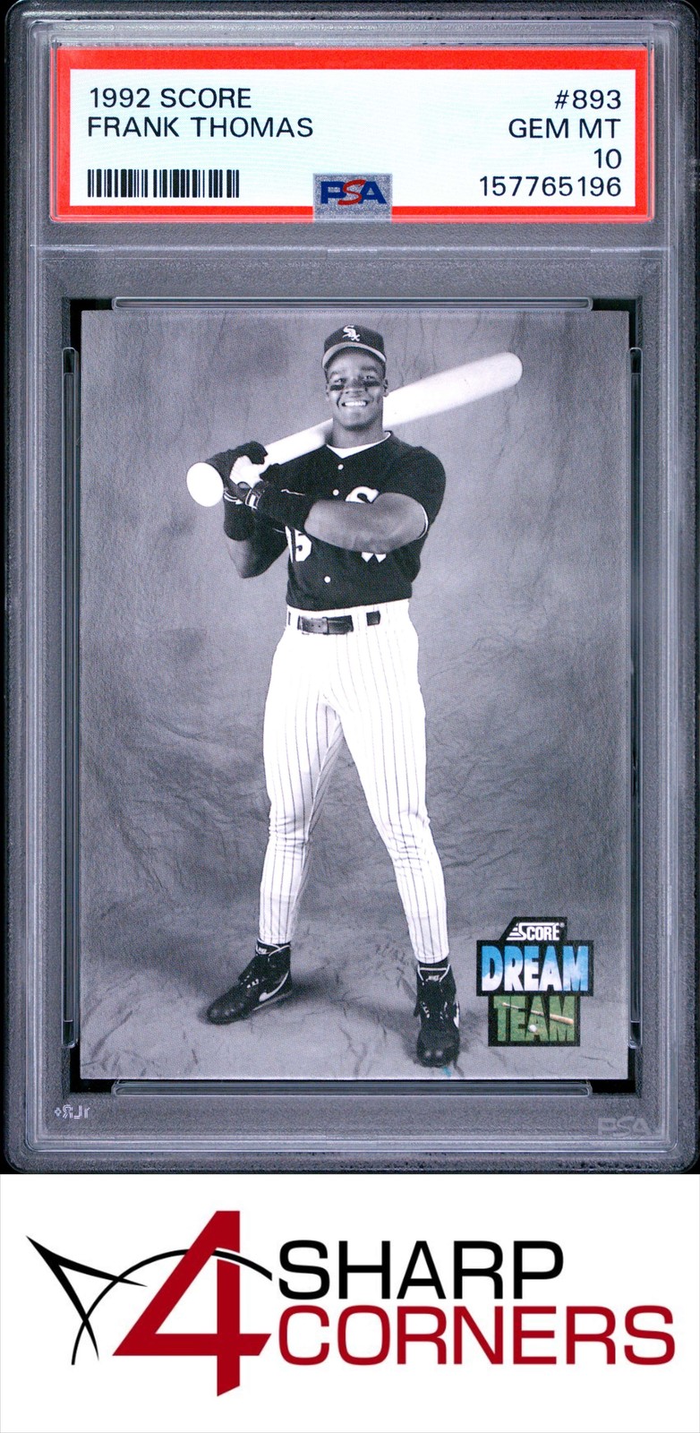 1992 SCORE #893 FRANK THOMAS DREAM TEAM WHITE SOX HOF BIG BAT PSA 10