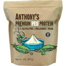 Plant-Based Pea Protein Isolate, 2 lb - Gluten Free, Unflavored & Versatile