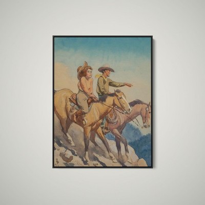 Maynard Dixon - Scenery, From Dude Ranch Series - Art Print on Paper or Canvas