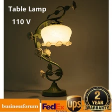 Flower Desk Lamp Bedside Reading Lamp Table Art Lamp Bedroom Light Decor Fixture