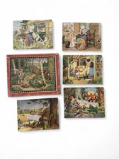 Antique Multi-Sided Wooden Block Puzzle Box S...