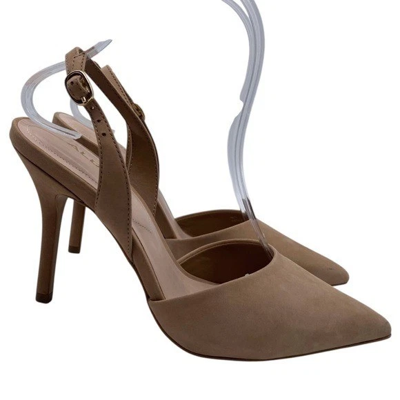 Zapatos de mujer Aldo con cordones talla 7,5 marrón tostado gamuza cuero punta Foto 2 de 4