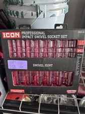 Icon Box Professional Impact Socket Set Swivel