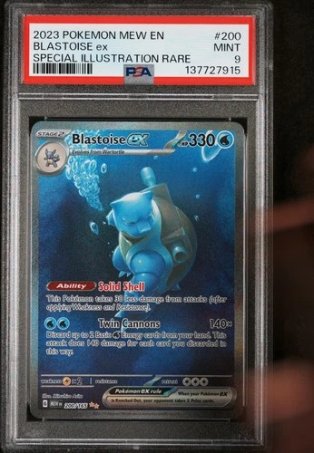 2023 POKEMON MEW EN-151 SPECIAL ILLUSTRATION RARE #200 BLASTOISE EX PSA 9