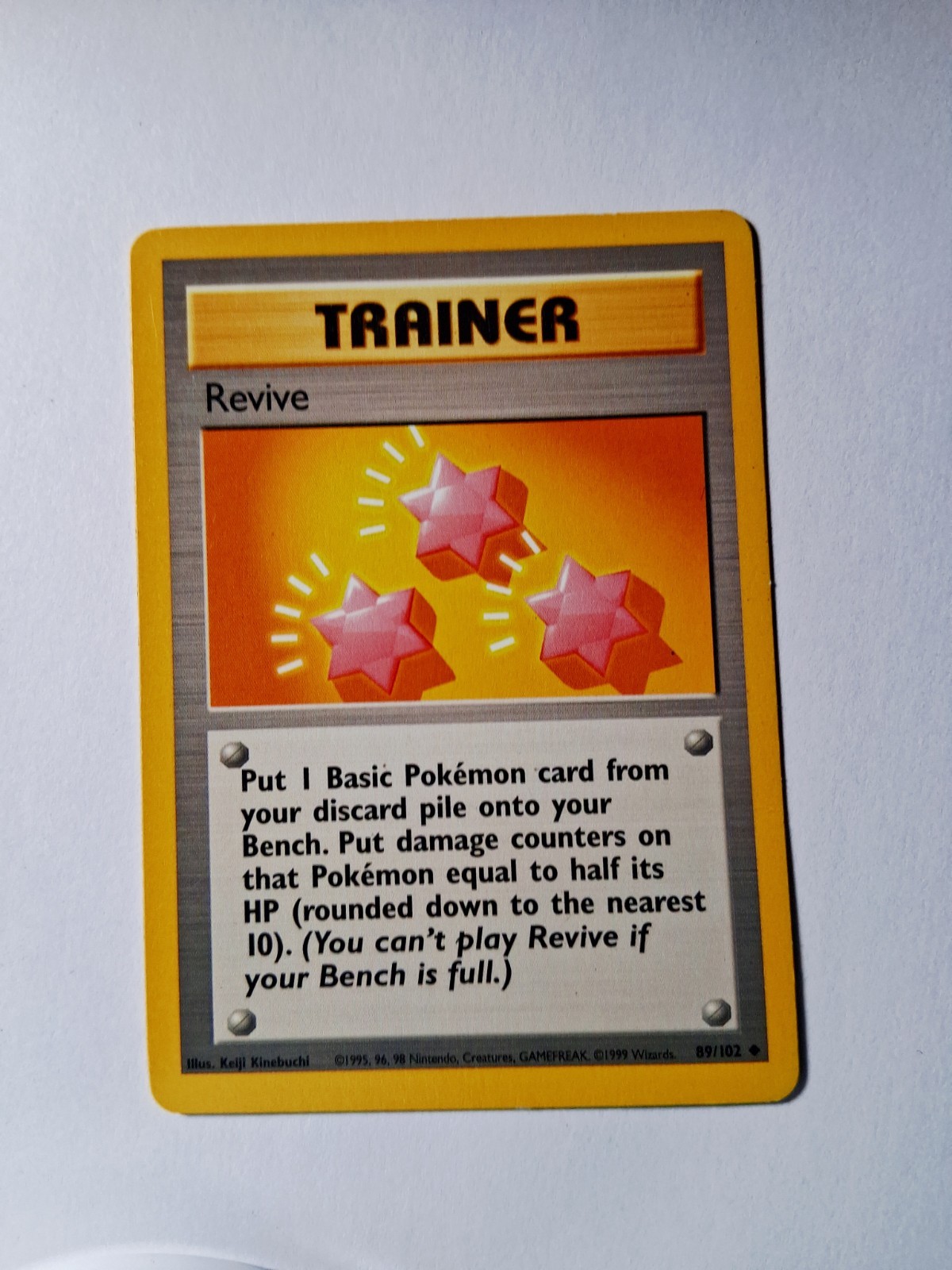 Pokemon TCG Revive Card 089/102 Regular Base Set Near Mint! 