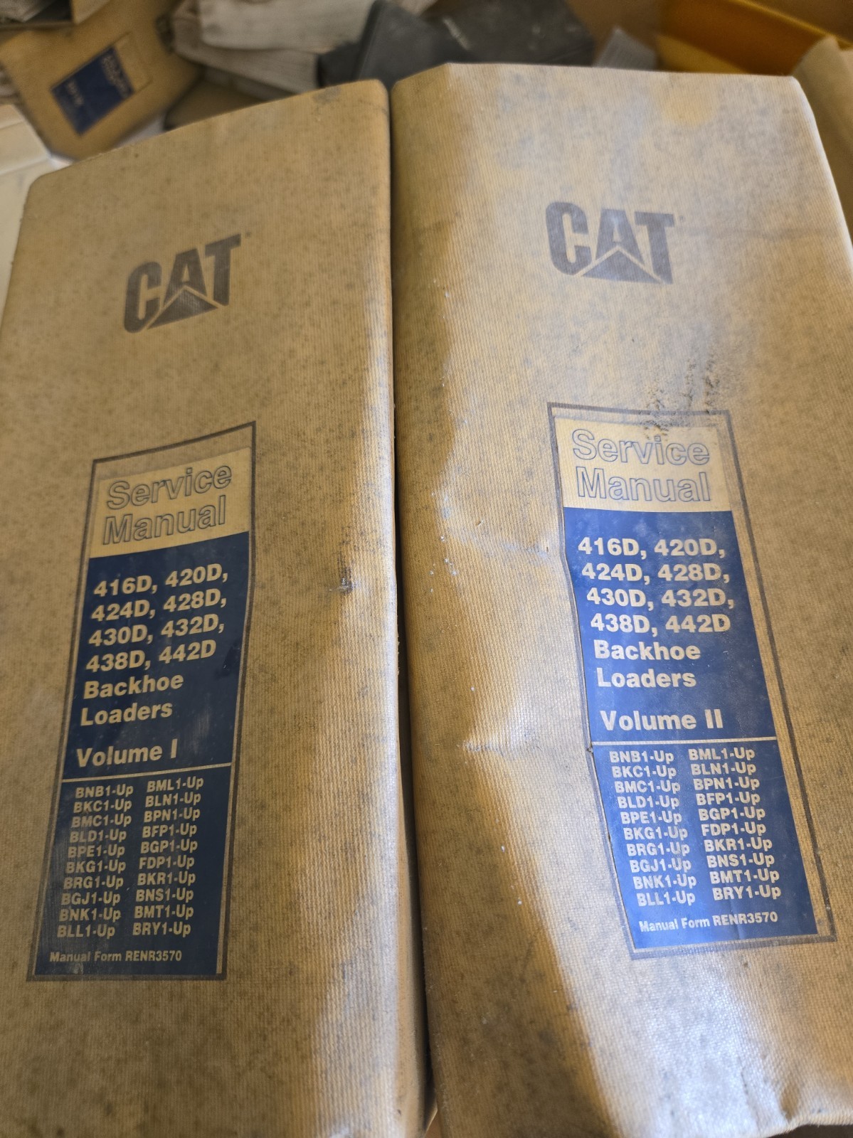CATERPILLAR 416D 420D 424D 428D 432D 438D 442D BACKHOE TABBED SERVICE MANUAL
