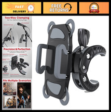 SlimClip Mic Stand Phone Holder - Adjustable Clamp Mount for iPhone, Samsung, An