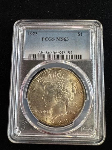 1923 P Peace Silver Dollar PCGS MS-63 NO RESERVE