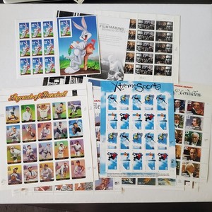 Large Lot of 215 Unused U.S. Commemorative Postage Stamps - Face Value $72.20
