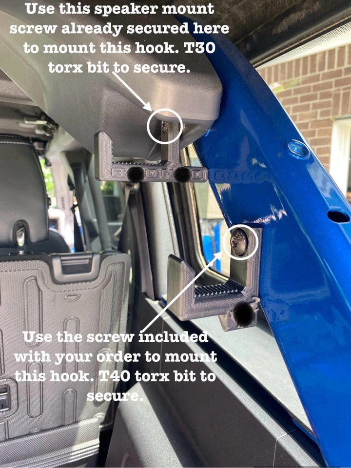 Ganchos utilitarios para área de carga trasera para Ford Bronco 2021+. Accesorios para Bronco. Foto 3 de 4