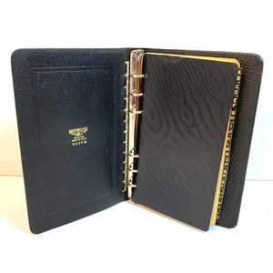 Vtg 1930s NATIONAL 6005 1/2 Black Leather 7" x 4.5" Address Binder