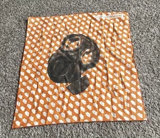 Vintage WEIRD Bandana Gas Mask Image Orange w/ White Clouds TRUTH