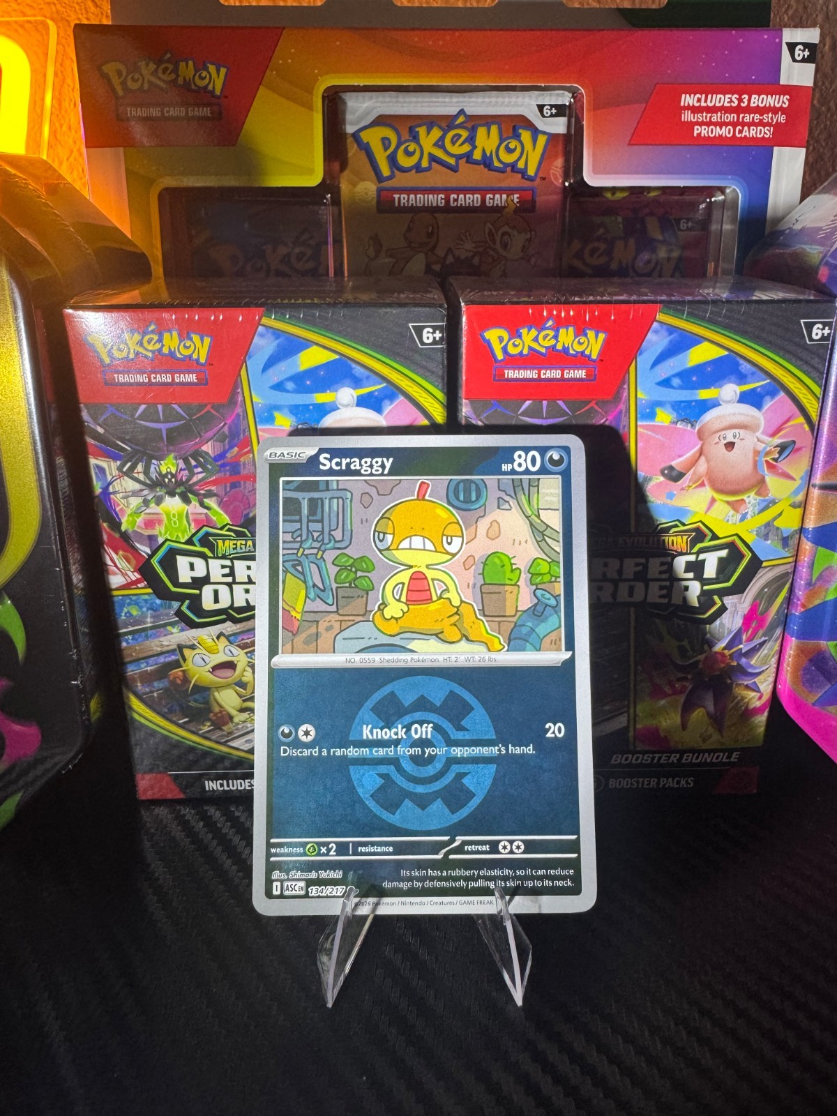 Pokemon TCG - Scraggy (Quick Ball) Reverse Holo 134/217 Ascended Heroes