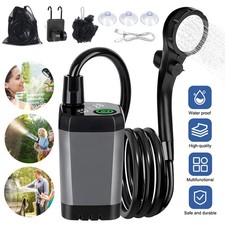 Portable Camping Shower 6000mAh Rechargeable Electric Shower Pump Garden Outdoor