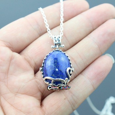 The Vampire Diaries Katherine Pierce Daylight Nature Lapis S925 Silver Necklace