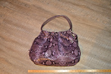 Vintage Brown Snakeskin Brighton Classics, Size L 34 Vintage Y2K Brighton Beige, Brown Snakeskin Leather Flap  main image 3