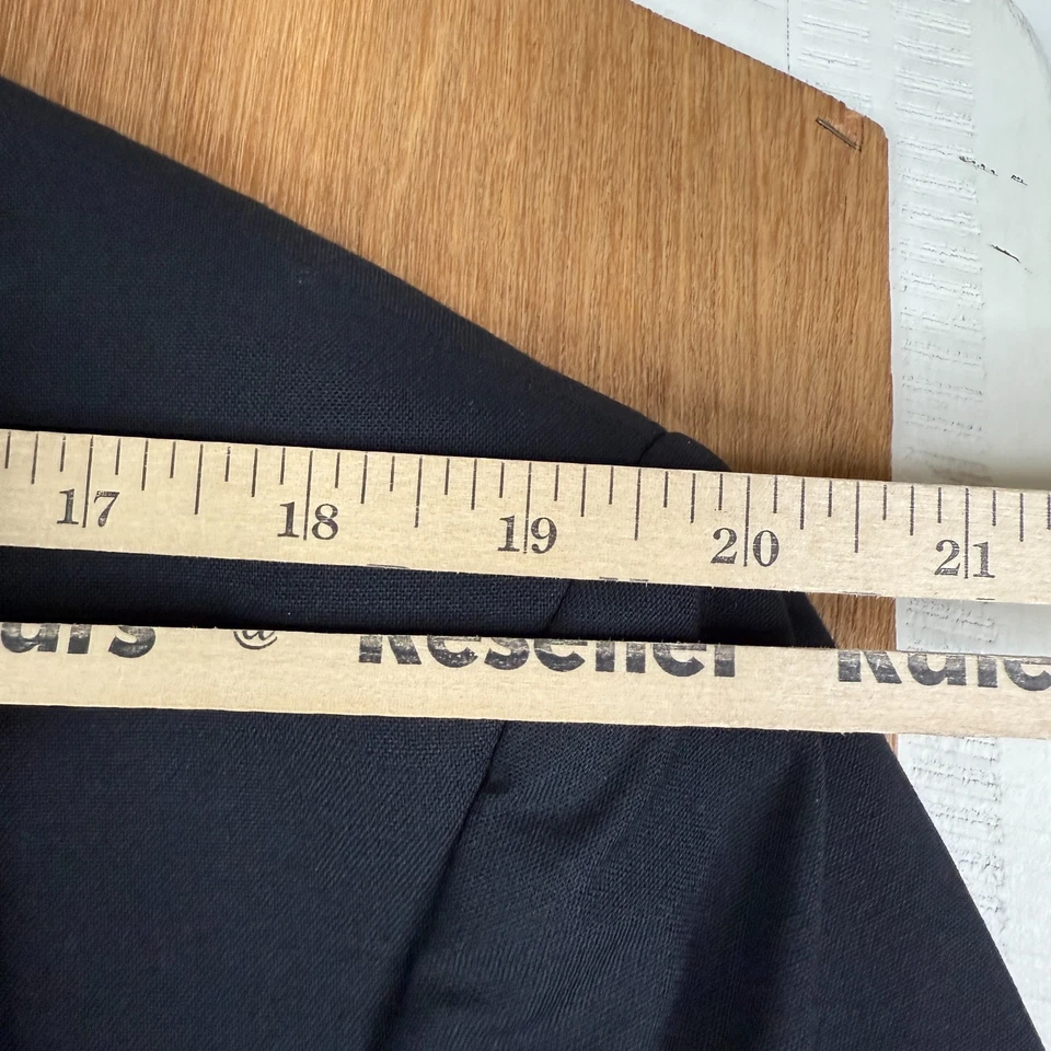 Jones New York Esmoquin Para Hombres 46L Negro 2 Botones Muesca Solapa 100% Lana Pantalones 42x31 Foto 4 de 4