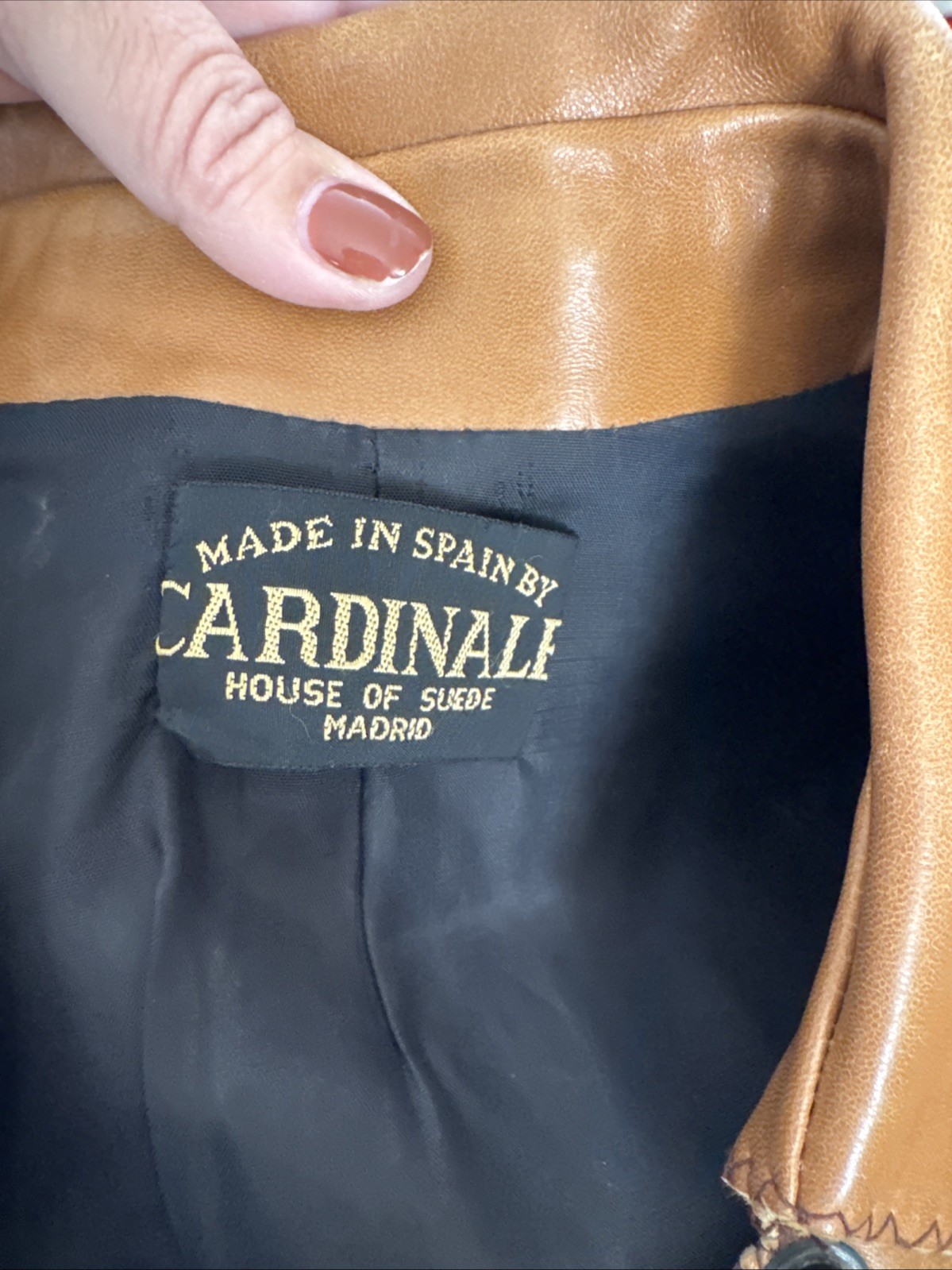 Vintage Leather/Suede Patchwork Jacket Women’s S … - image 9