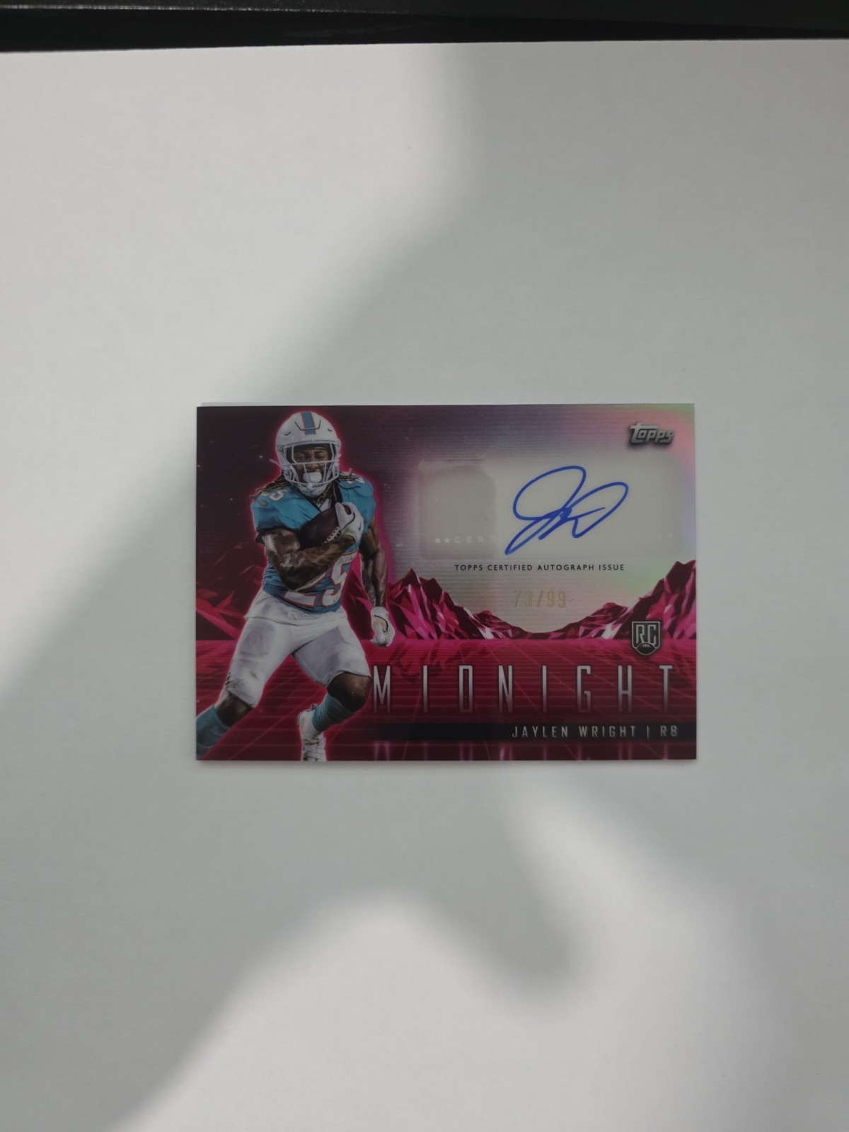 Jaylen Wright Topps Midnight Rookie Horizon Signatures #RHSJWR Midnight