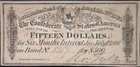 1864 CONFEDERATE Civil War $15 VF+ Interest Note From a CSA $500 Bond  FREE SHIP