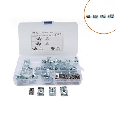 50Pcs Self-Tapping Clevis Cassette Nut Clevis B Type   Nuts M4/M5/M6/M8 *cm