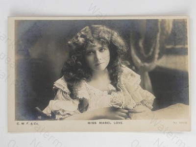Schauspielerin Mabel Love Portrait CW Faulkner & Co. Postkarte um 1900