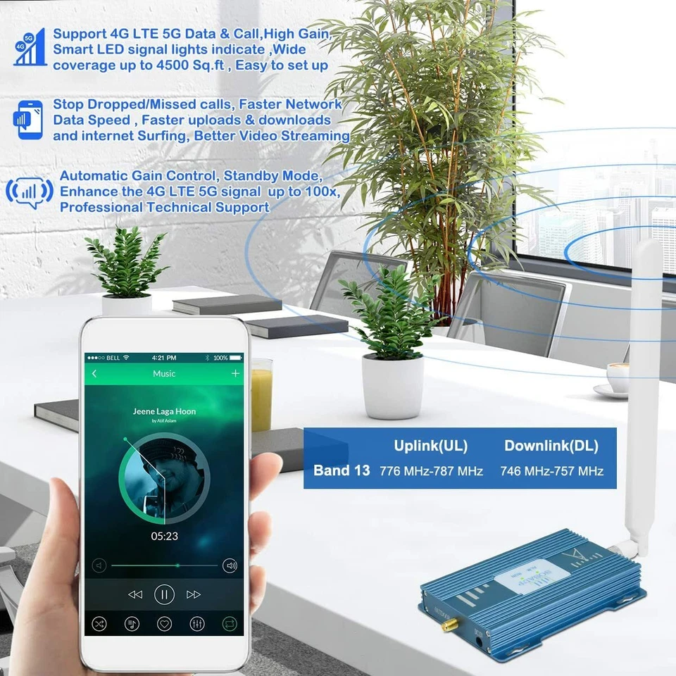 Cell phone PT4500-V home office signal booster for Verizon mobile data service - Image 2 of 4