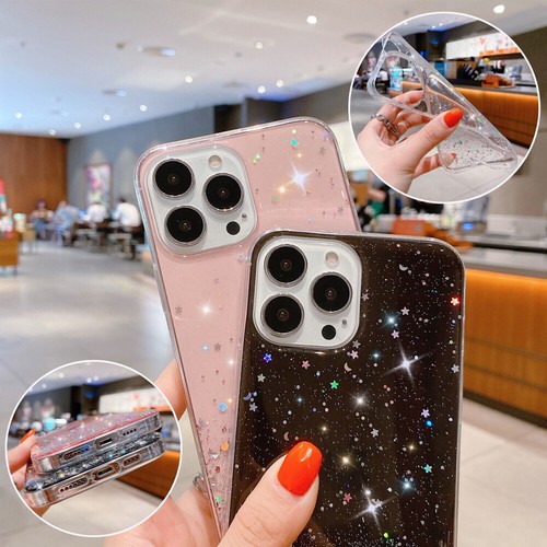 Glitter Case for iPhone 15 14 13 11 12 Pro Max Plus XS 8 7 SE Shockproof Cover - Picture 3 of 15