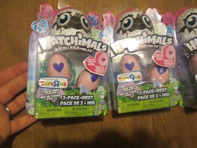 3 Hatchimals Colleggtibles 2 PACK + CRYSTAL NEST OWLICORN TOYS R US SET COMPLETE