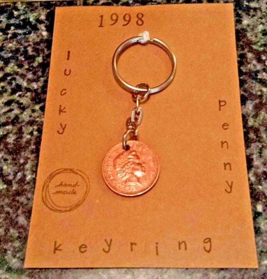 Glückspfennig Schlüsselanhänger Geburtsjahr 1998 Geburtstag Hochzeitstag Keep Sake