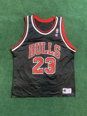 Vtg VNDS Authentic Michael Jordan #23 Chicago Bulls Black Champion